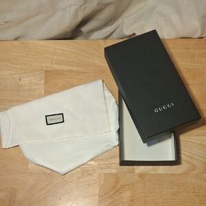 Gucci Black Box with White Dust Bag